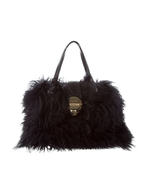 michael kors faux fur bag